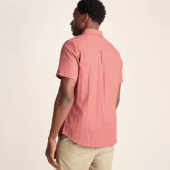 Preston Mens 100% Cotton Supersoft Short Sleeve Shirt - Redwood