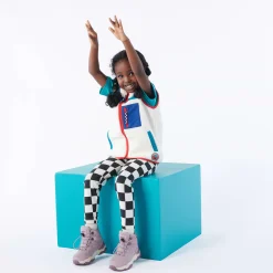 Racka Kids Shaun the Sheep Legging - Black Woolly Checkerboard