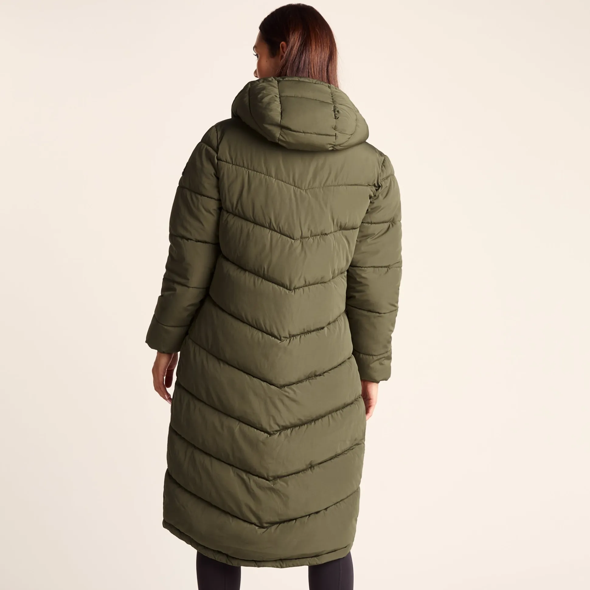 Raleigh Womens Long Insulated Jacket - Khaki