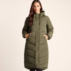 Raleigh Womens Long Insulated Jacket - Khaki