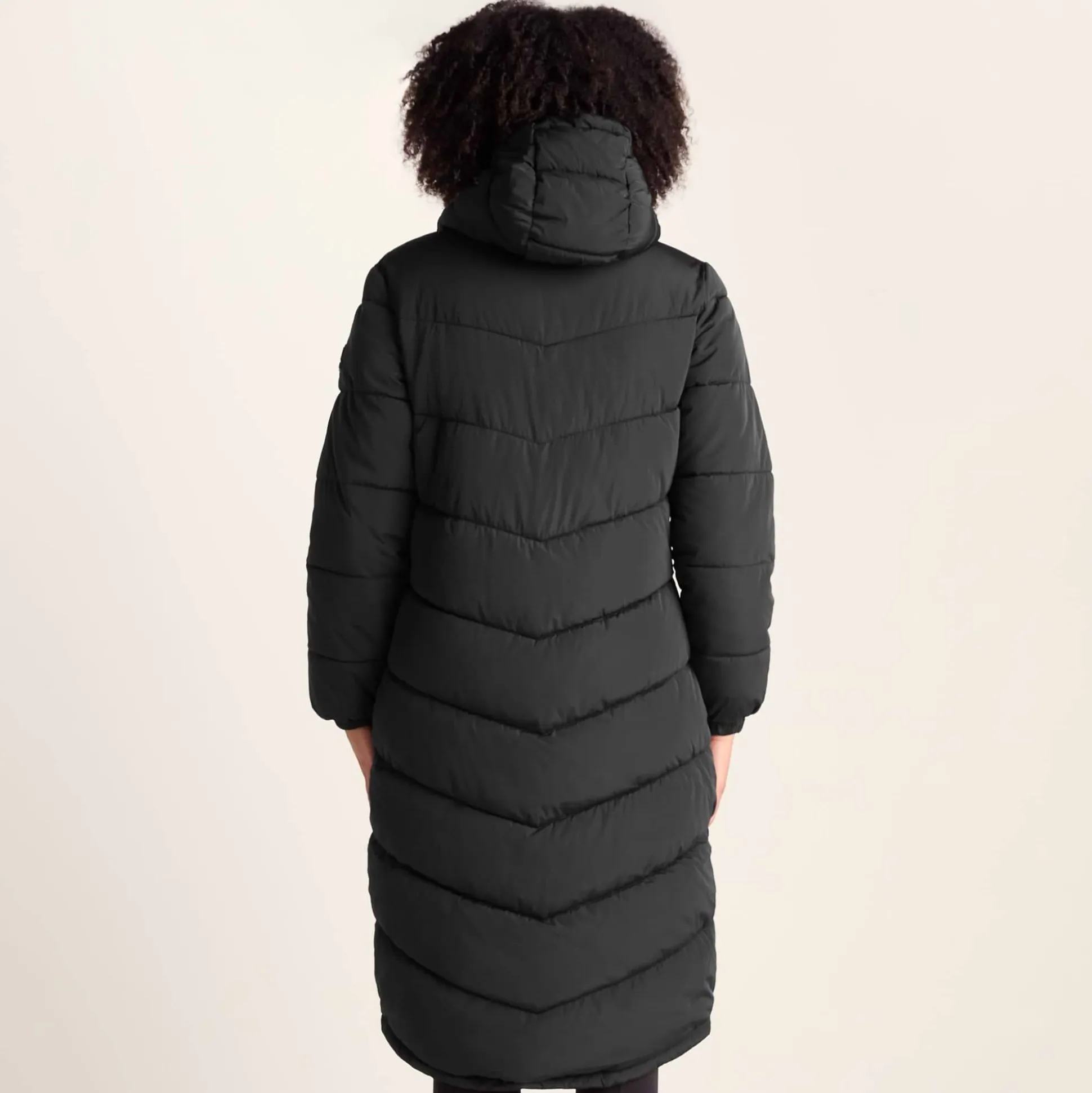 Raleigh Womens Long Insulated Jacket - Washed Black