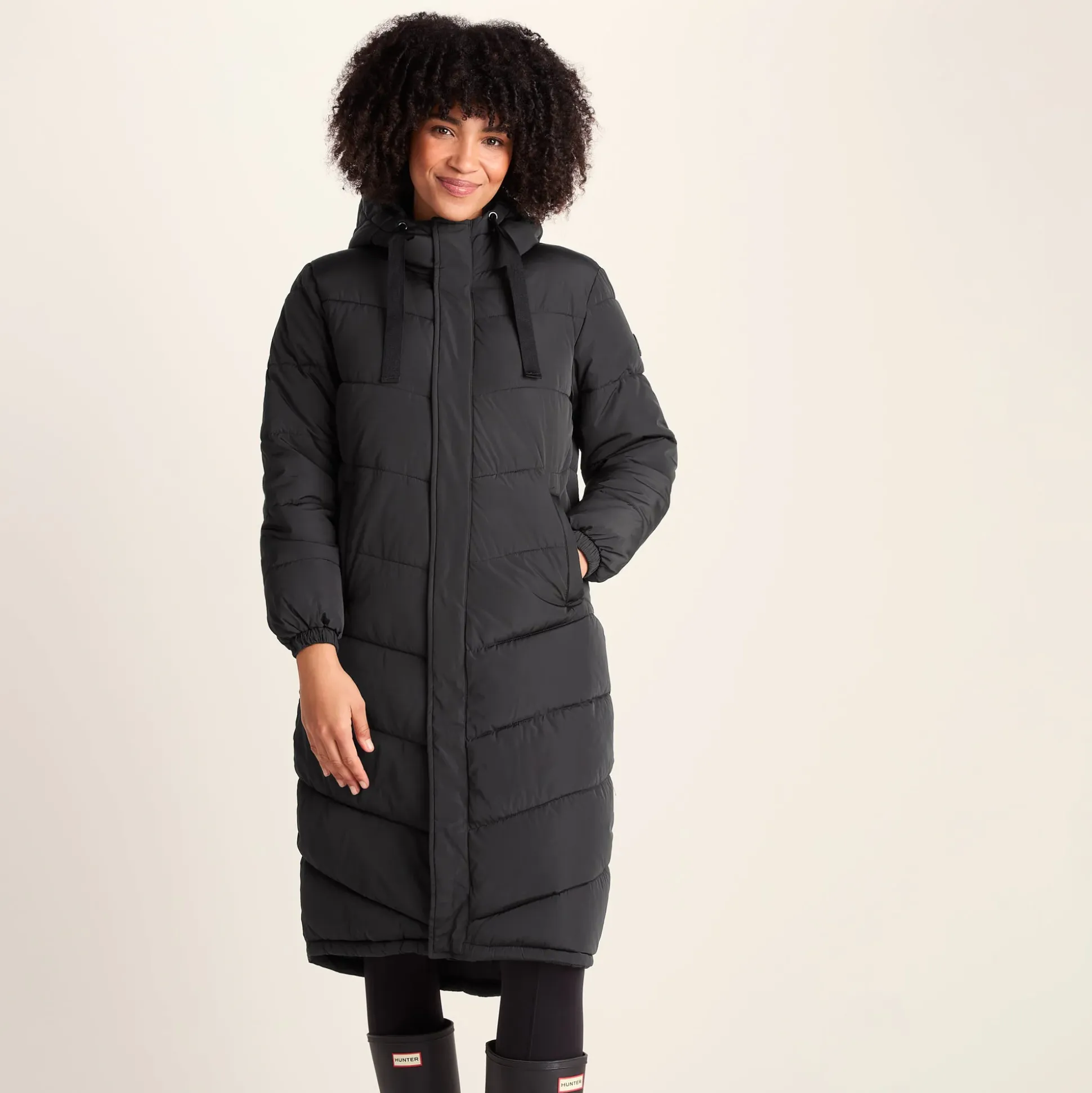 Raleigh Womens Long Insulated Jacket - Washed Black
