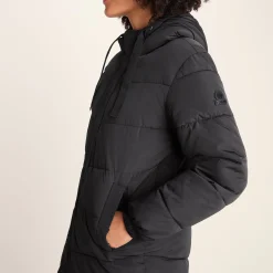 Raleigh Womens Long Insulated Jacket - Washed Black