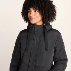 Raleigh Womens Long Insulated Jacket - Washed Black