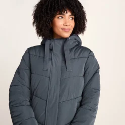 Raleigh Womens Long Insulated Jacket - Washed Blue
