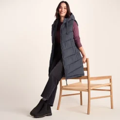 Ranskill Womens Long Insulated Gilet - Washed Blue