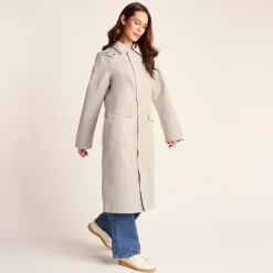 Remi Womens Classic Waterproof Car Coat - Cool Beige