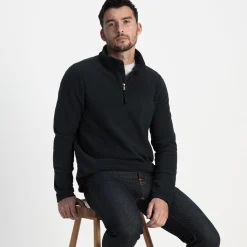 Revive Mens Quarter Zip Fleece - Black