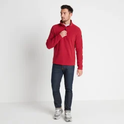 Revive Mens Quarter Zip Fleece - Chilli Red