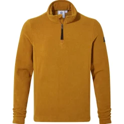 Revive Mens Quarter Zip Fleece - Rich Ochre