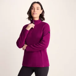Revive Womens Quarter Zip Fleece - Purple Berry