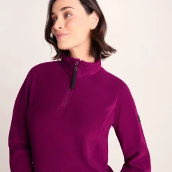 Revive Womens Quarter Zip Fleece - Purple Berry