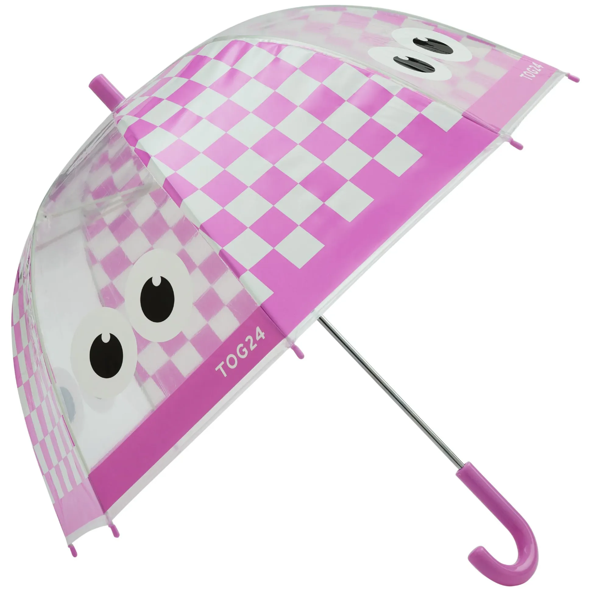 Romney Kids Shaun the Sheep Umbrella - Pink White Checkerboard