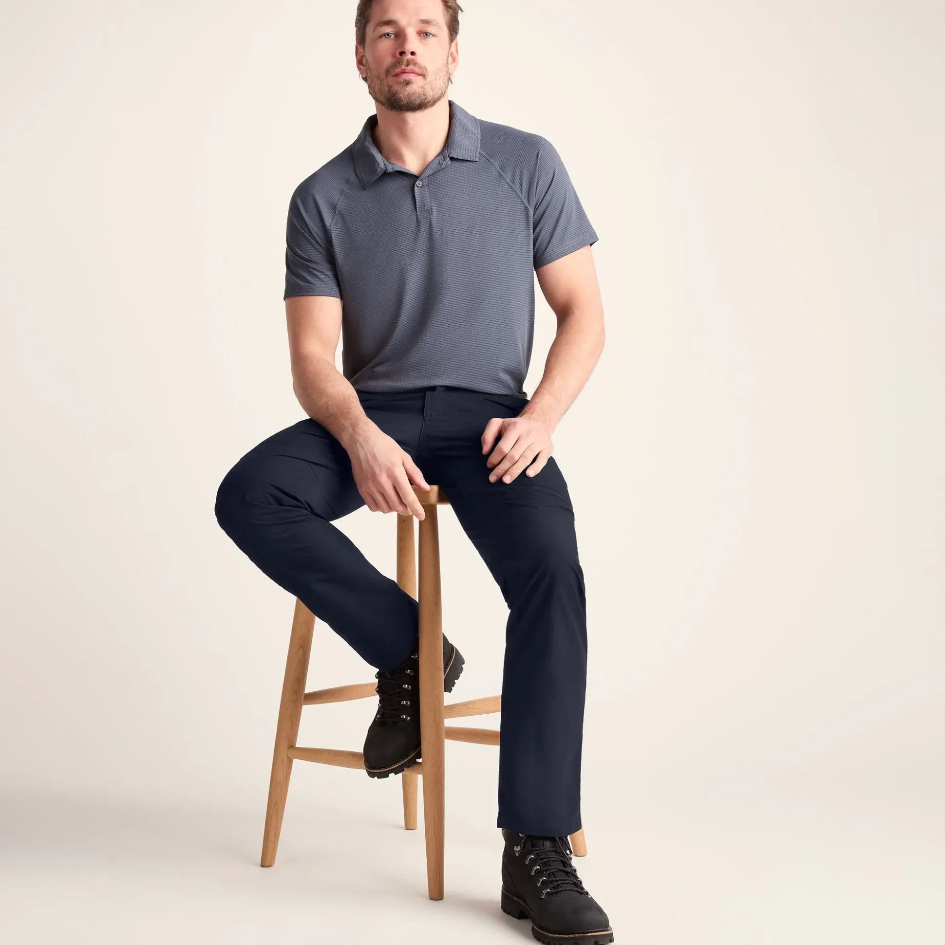 Rowland Mens Performance Trousers Long - Navy