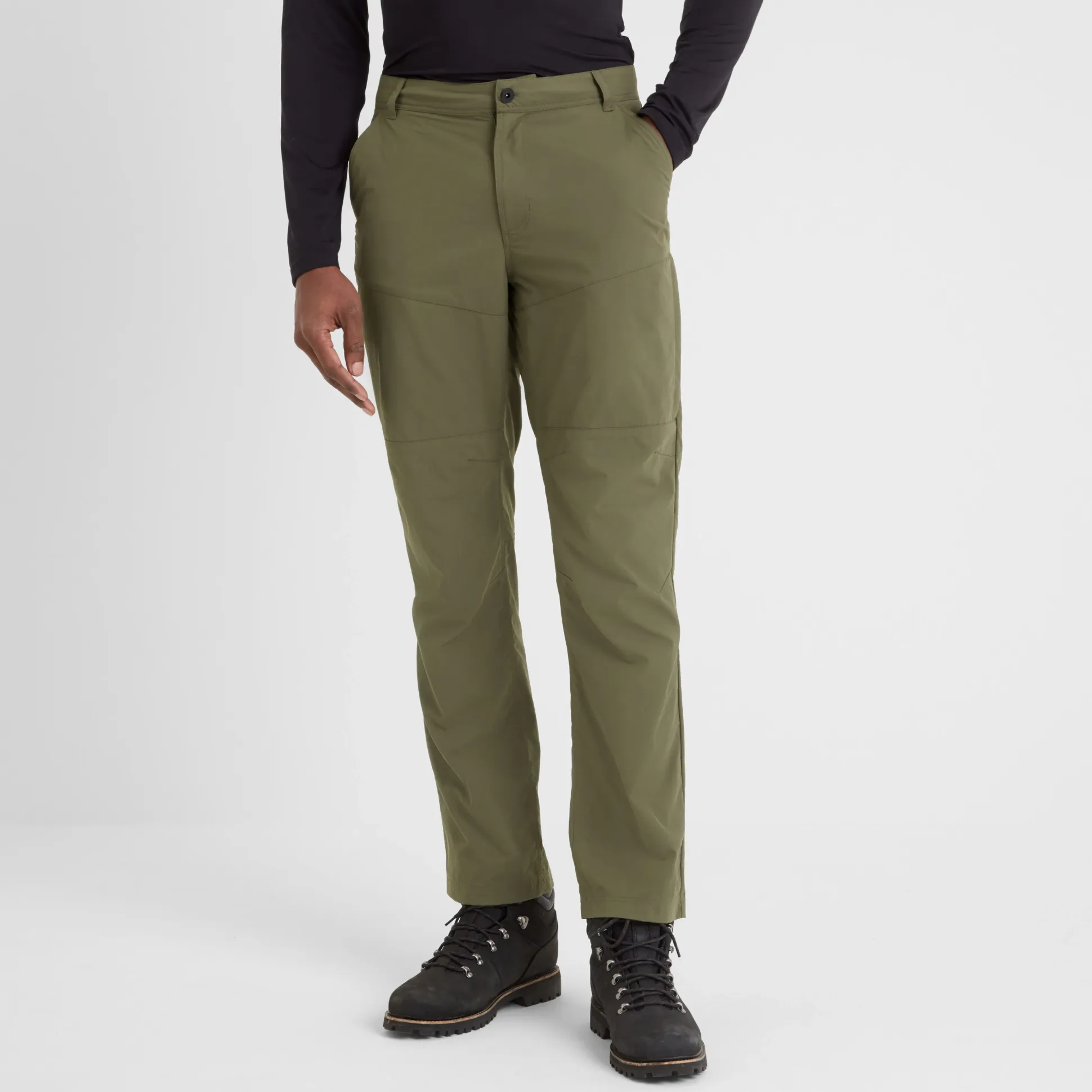 Rowland Mens Performance Trousers Short Leg - Khaki