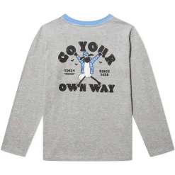 Ryeland Kids Shaun the Sheep T-Shirt LS - Dark Grey Marl