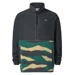 Ryle Mens Relaxed Fit Microfleece Zip Neck - Deep Slate