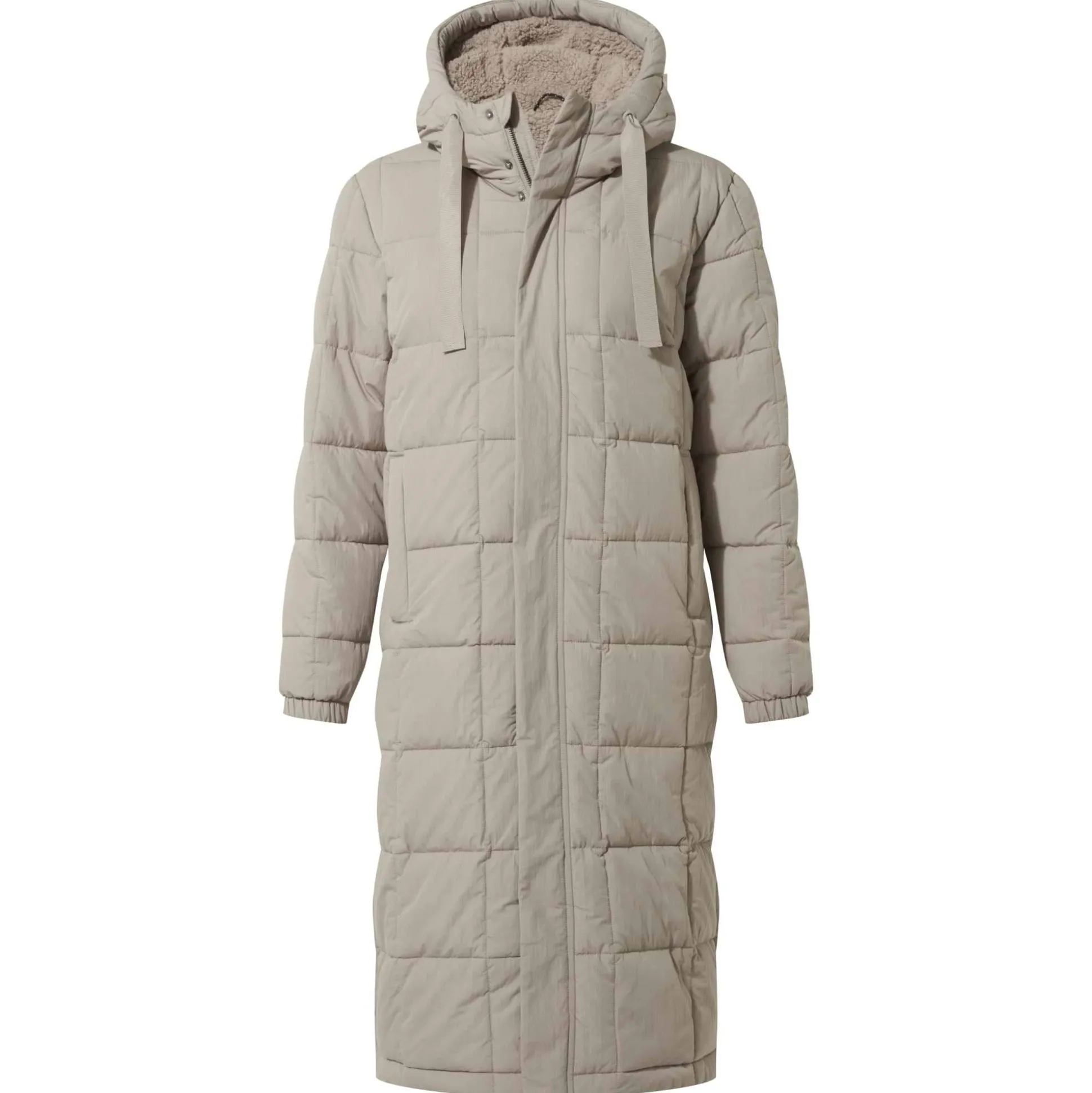 Saga Womens Long Shower Resistant Insulated Jacket - Dark Taupe