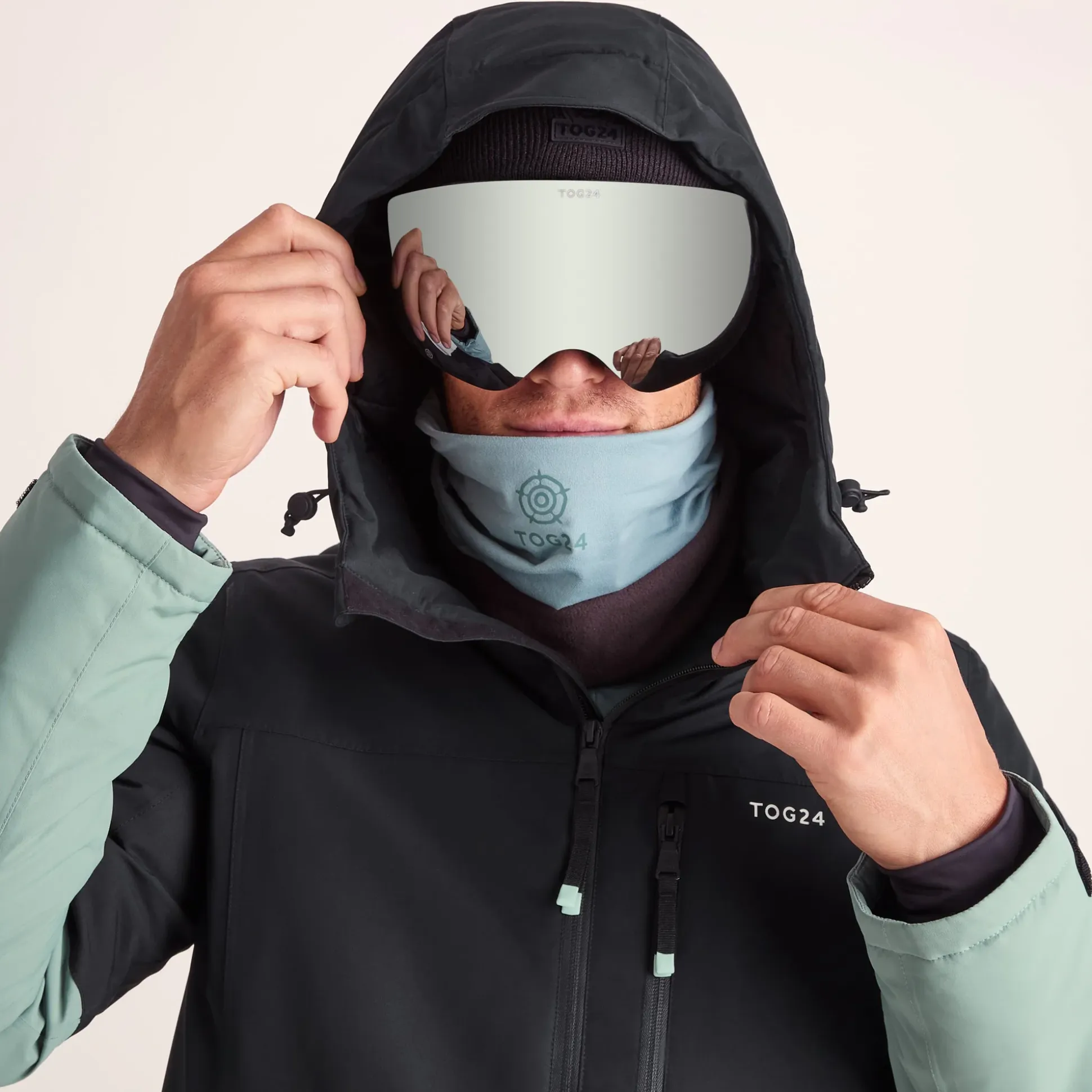 Samoens Mens Waterproof Ski Jacket - Steel Teal/Black
