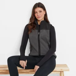 Sarel Womens Colour Block Fleece Gilet - Washed Black/Black