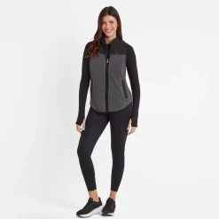 Sarel Womens Colour Block Fleece Gilet - Washed Black/Black