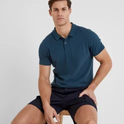 Saul Mens Polo Shirt - Inky Blue