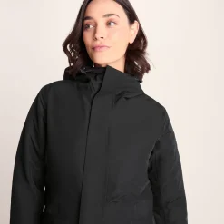 Saunter Womens Long Waterproof Jacket - Black