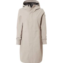 Saunter Womens Long Waterproof Jacket - Dark Taupe