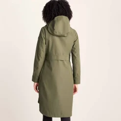 Saunter Womens Long Waterproof Jacket - Khaki