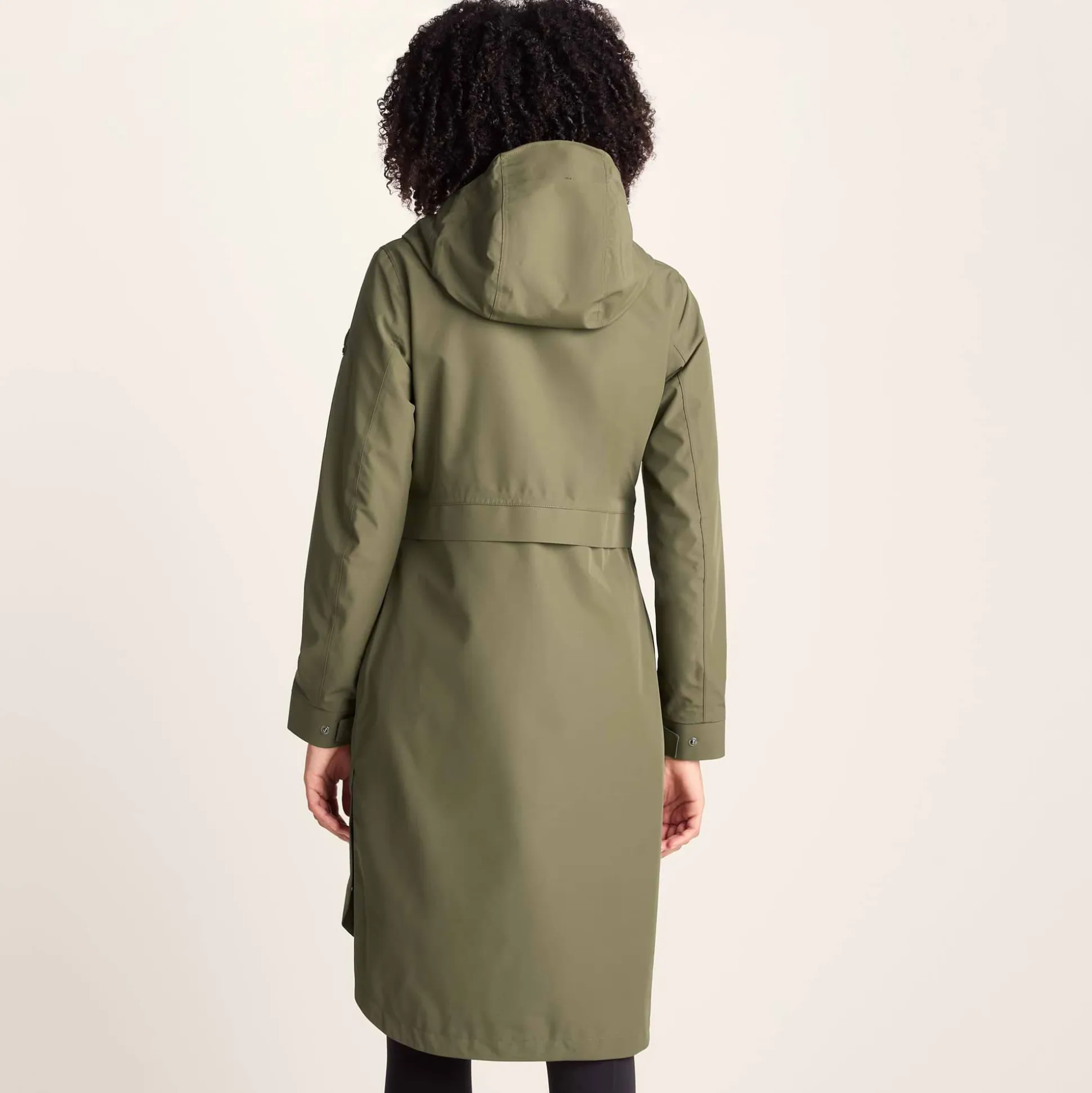 Saunter Womens Long Waterproof Jacket - Khaki