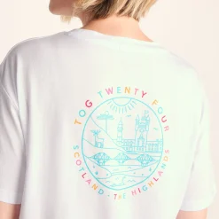 Scotland Womens 100% Cotton Supersoft Relaxed Fit T-Shirt - Optic White
