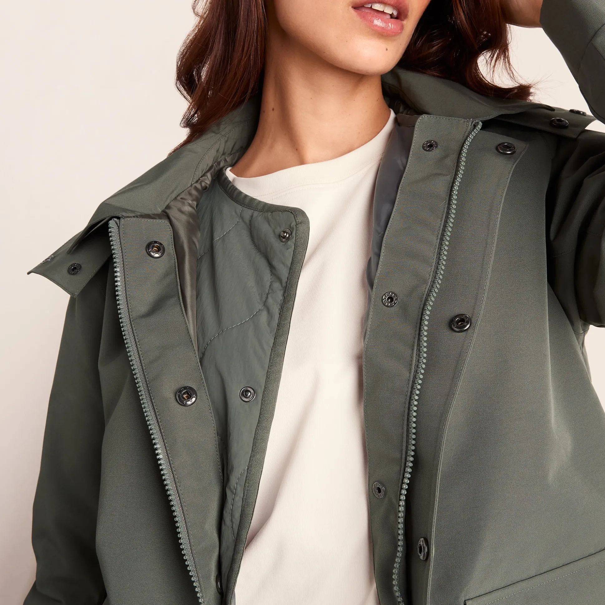 Shea Womens Waterproof Trench Coat - Pale Khaki