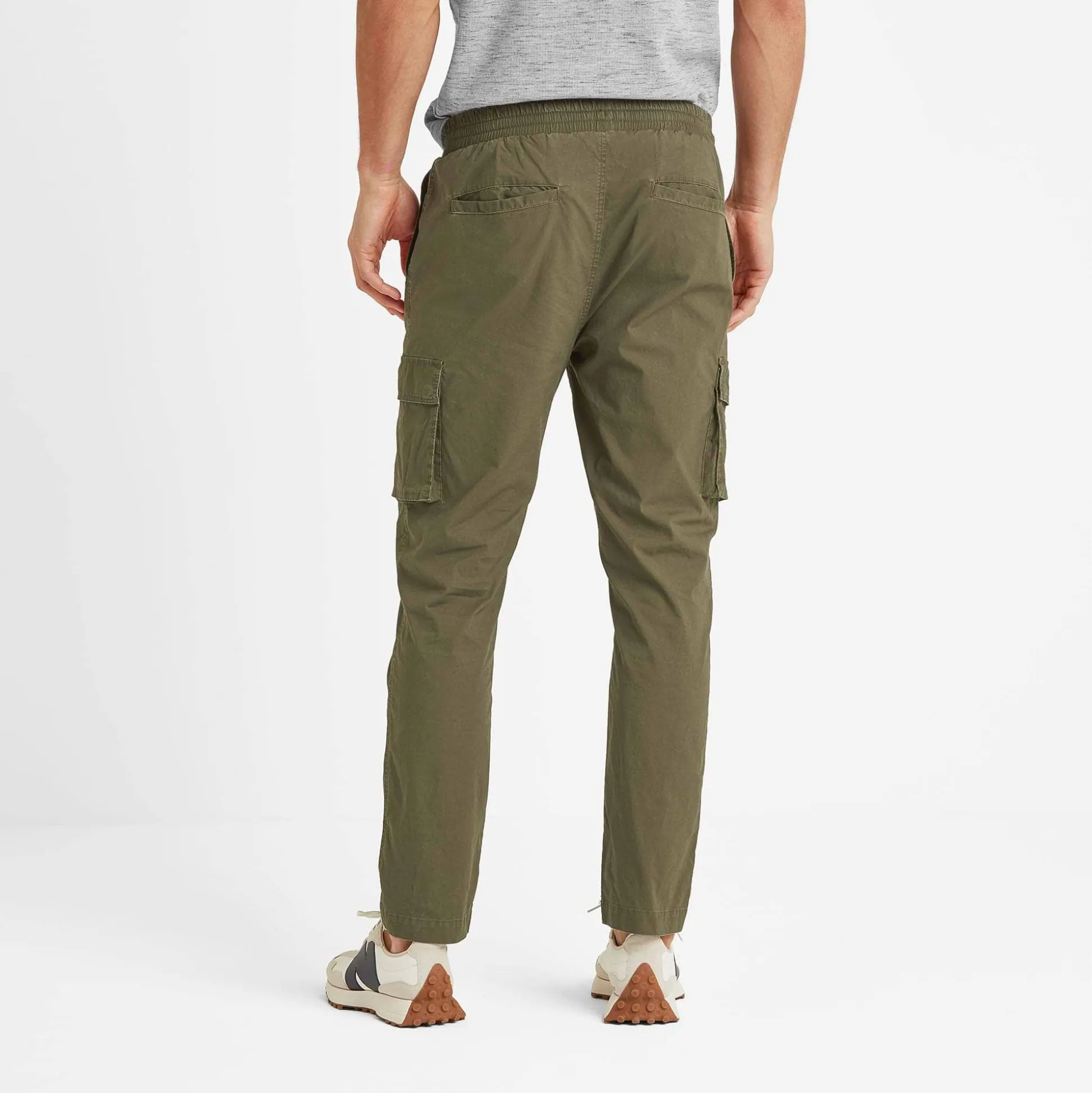 Silas Mens Cargo Trousers - Khaki