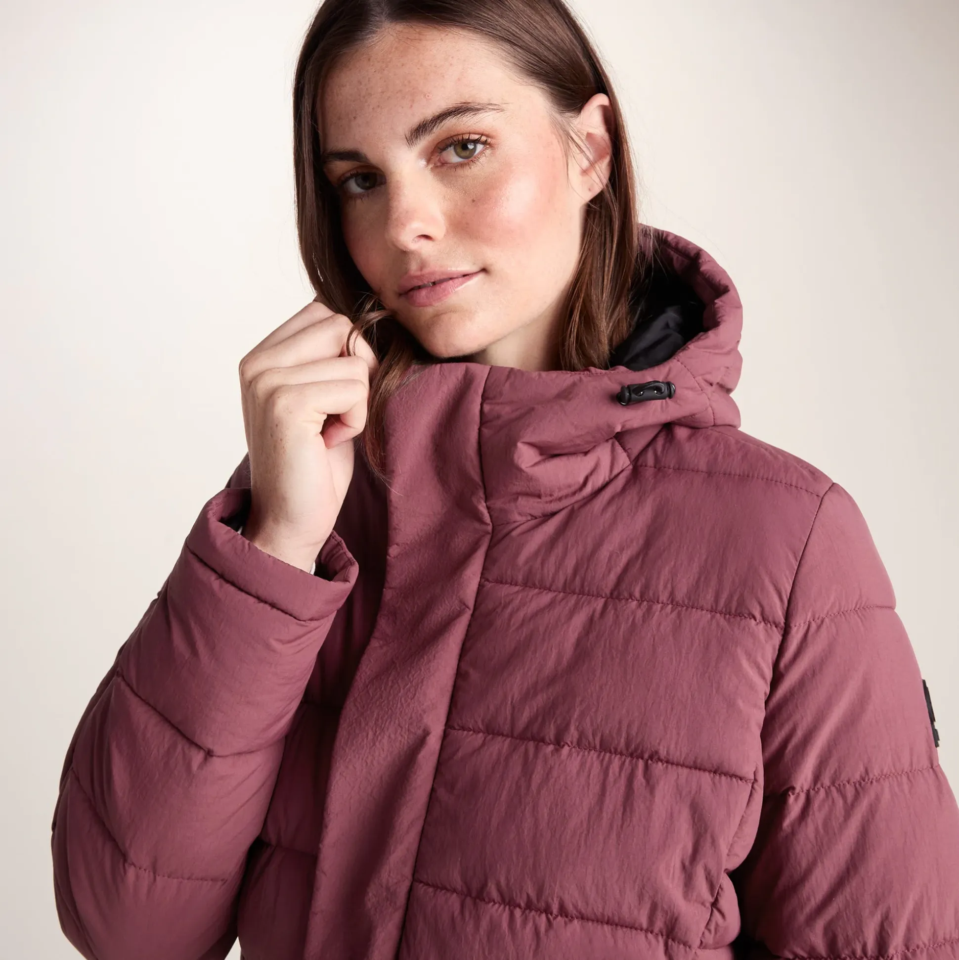 Sleight Womens Short Insulated Parka - Burgundy