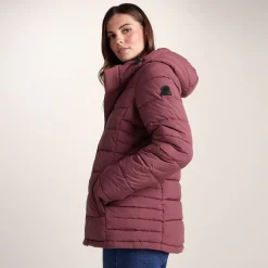 Sleight Womens Short Insulated Parka - Burgundy