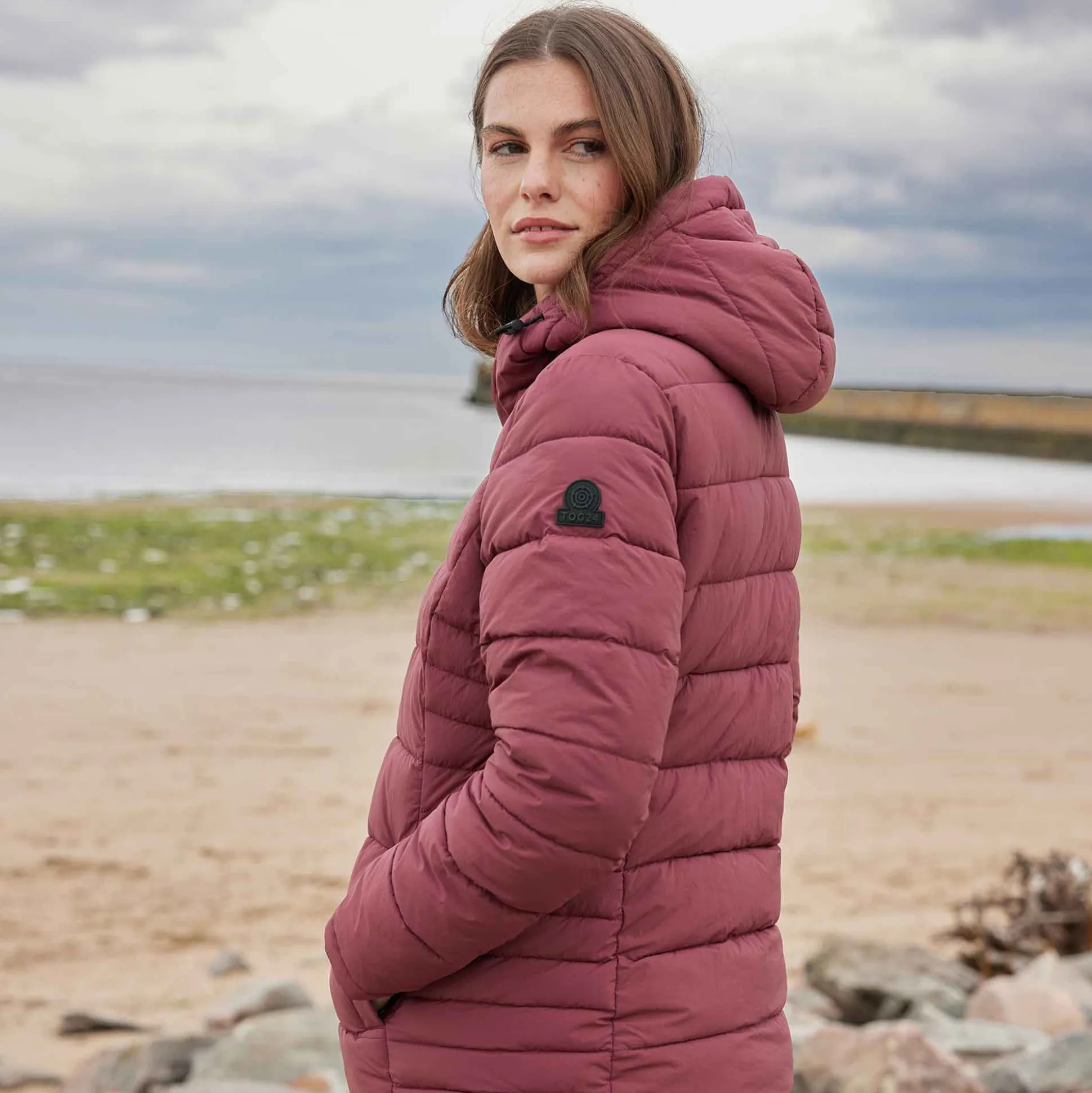 Sleight Womens Short Insulated Parka - Burgundy