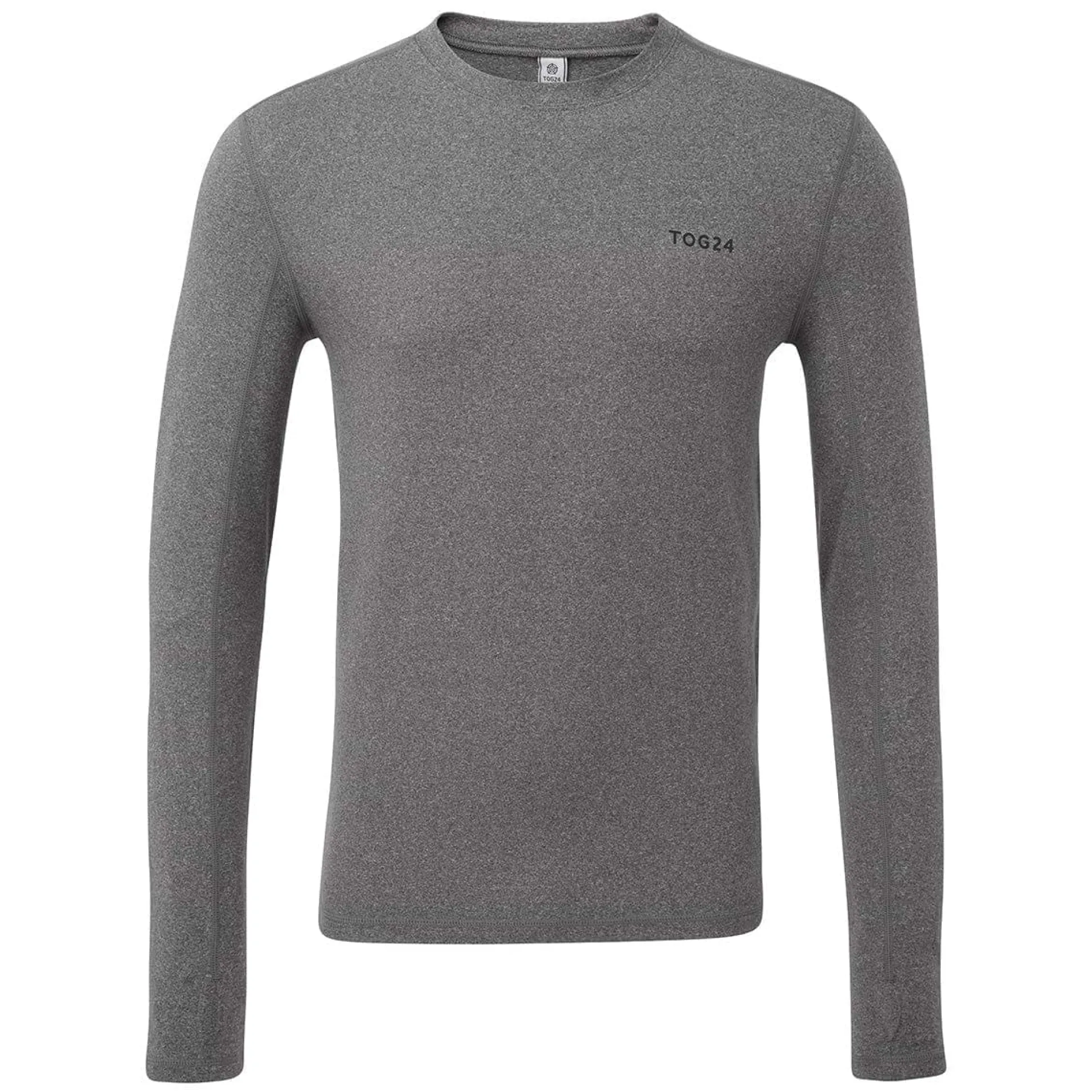 Snowdon Mens Thermal Crew Neck Base Layer - Grey Marl