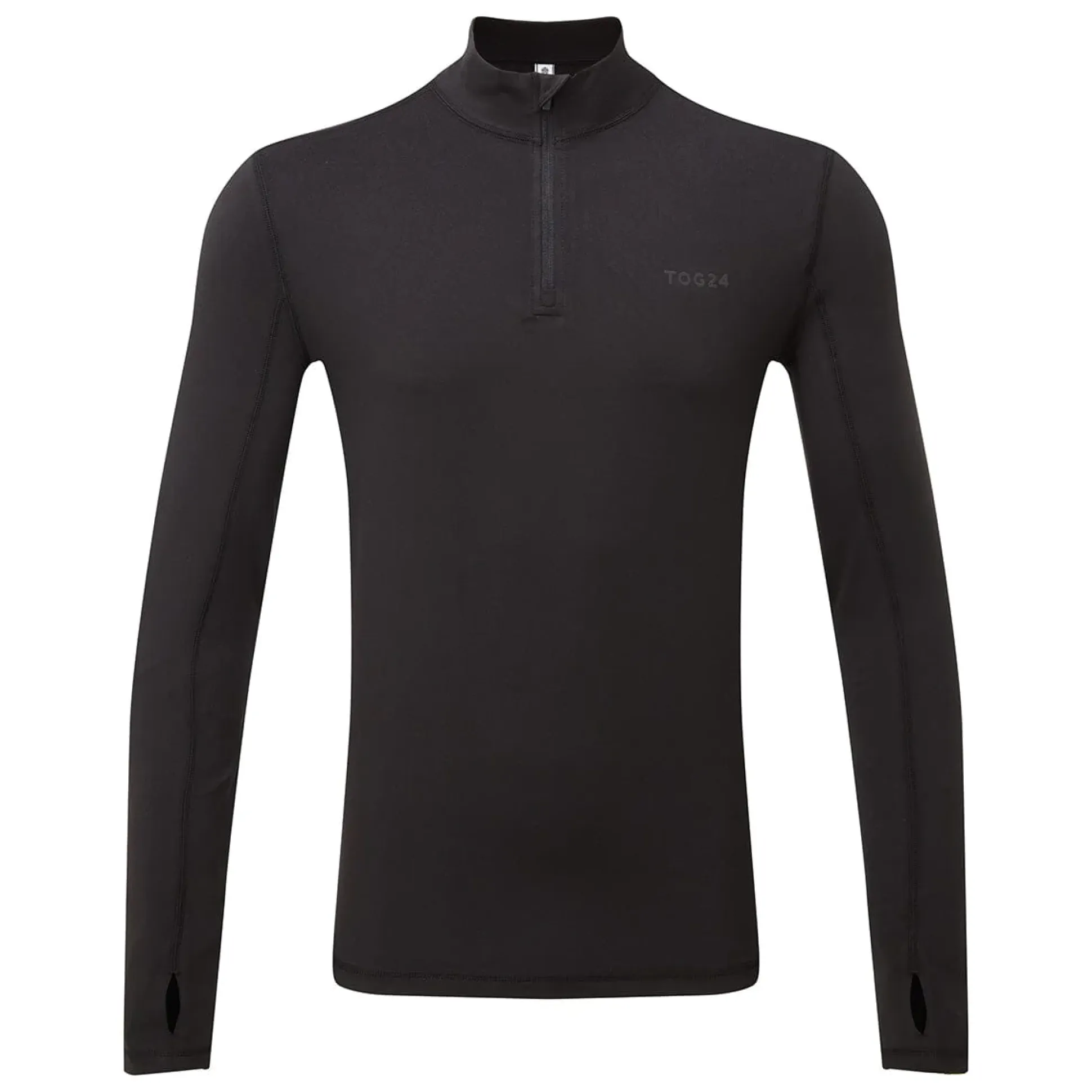 Snowdon Mens Thermal Quarter Zip Base Layer - Black