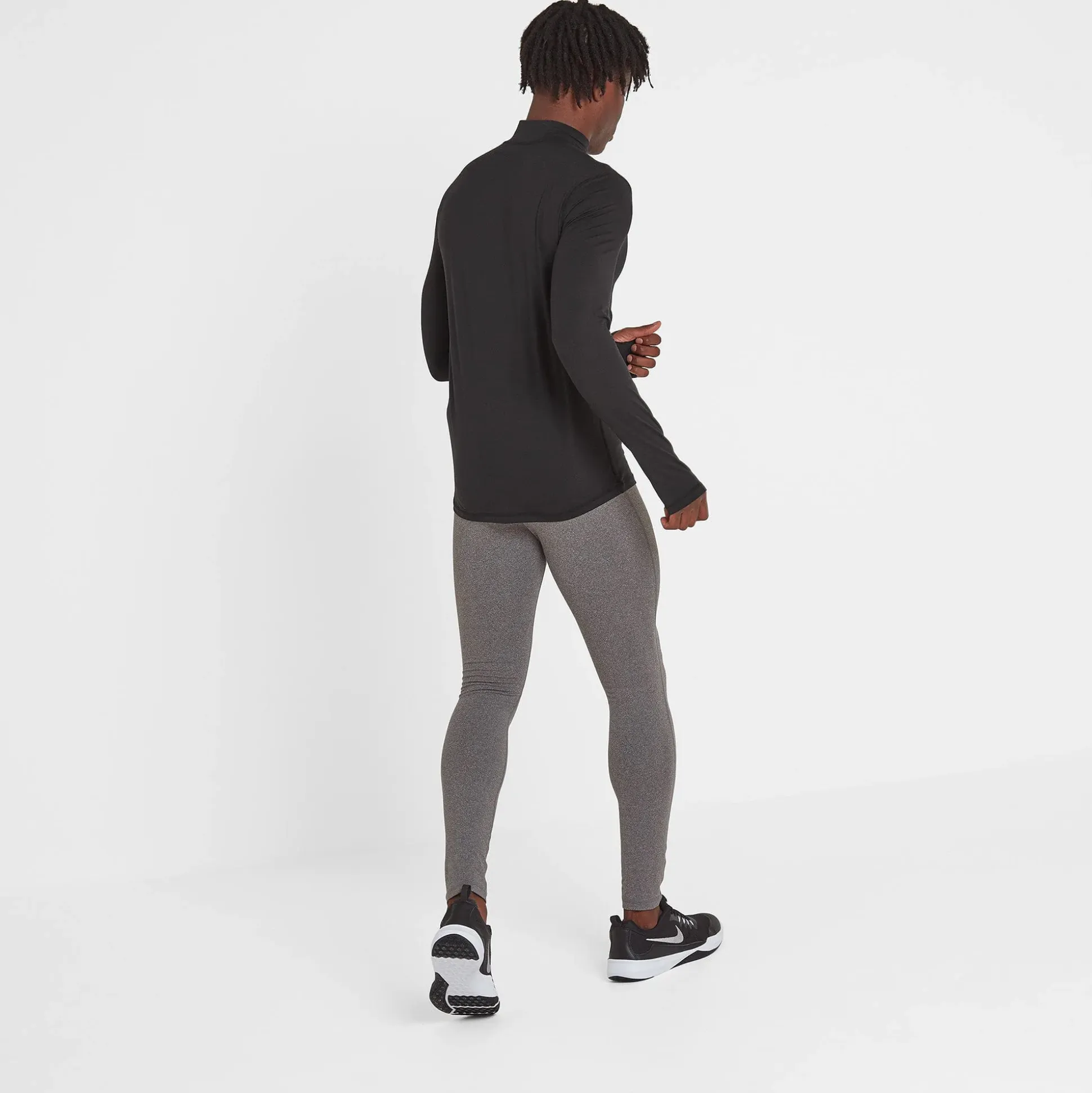 Snowdon Mens Thermal Quarter Zip Base Layer - Black