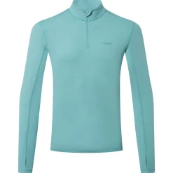 Snowdon Mens Thermal Quarter Zip Base Layer - Steel Teal
