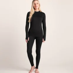 Snowdon Womens Thermal Crew Neck Base Layer - Black
