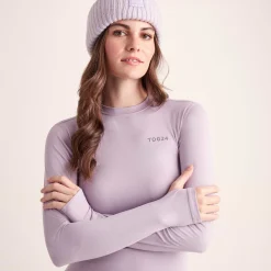 Snowdon Womens Thermal Crew Neck Base Layer - Lavender Grey