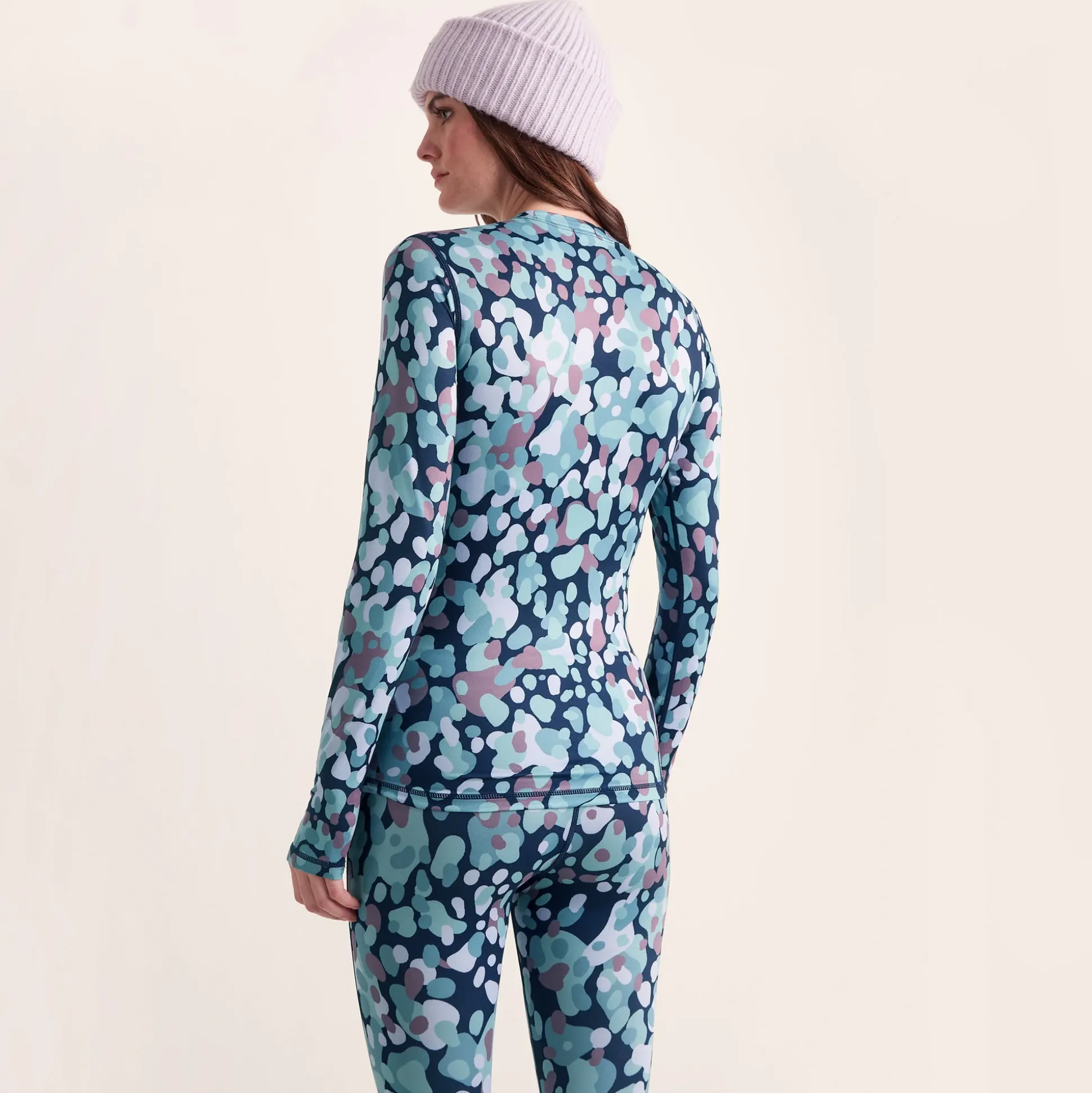 Snowdon Womens Thermal Crew Neck Base Layer - Scatter Print