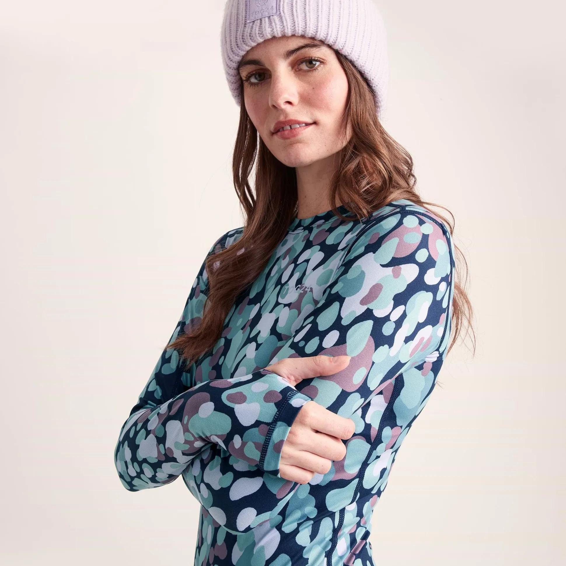 Snowdon Womens Thermal Crew Neck Base Layer - Scatter Print