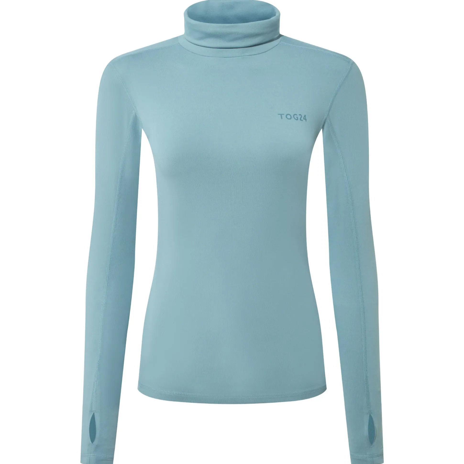 Snowdon Womens Thermal Roll Neck Base Layer - Mist Grey