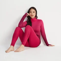 Snowdon Womens Thermal Roll Neck Base Layer - Raspberry Gradient