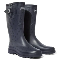 Splash Womens Wellies - Washed Blue Dalmation