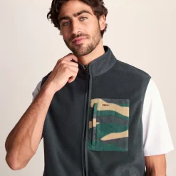 Stark Mens Relaxed Fit Microfleece Gilet - Deep Slate