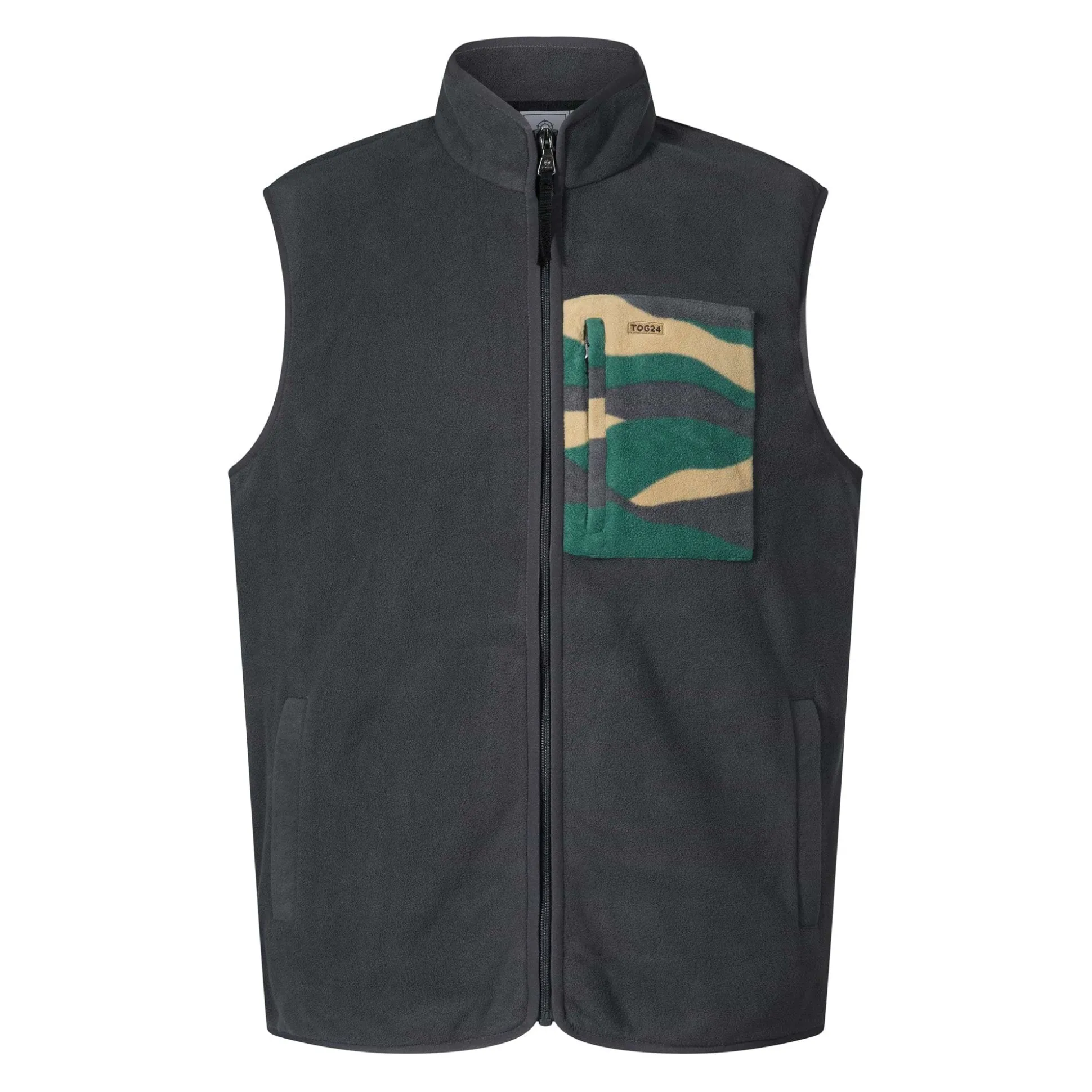 Stark Mens Relaxed Fit Microfleece Gilet - Deep Slate