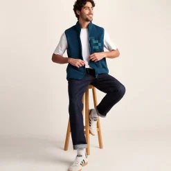 Stark Mens Relaxed Fit Microfleece Gilet - Inky Blue